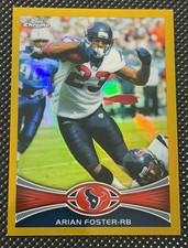 2012 Topps Chrome Arian Foster #206 Gold Border Refractor /50 TRUE GOLD
