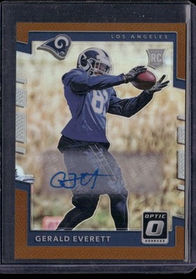 2017 Panini Donruss Optic Gerald Everett Bronze Prizm Rookie Auto #142 LA Rams