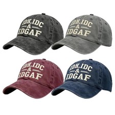 IDK IDC IDGAF Baseball Cap  DAD HAT- Funny Sa...