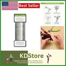 26 Gauge Floral Wire 270 Feet Bright Silver for Floral Craft  DIY Projects