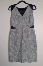 J. Crew Petites Navy Lace Eyelet Trim Sheath Dress Size 10P
