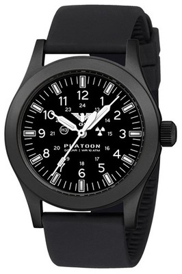 KHS Herrenuhr Platoon Solar Silikon Schwarz PLABSSF.SB B-Ware