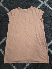 Gap Plus Size Light Orange Short Rolled Sleeve Crew Neck Shirt Dress Size XXL