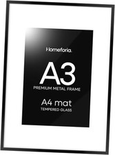 Picture Frame High End Metal 11.7 x 16.5 inch Poster Frames A3 Black Pack of 1
