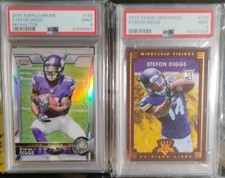 Stefon Diggs 2015 Topps Chrome Refractor, Rookie Gridiron Kings Psa 9