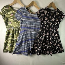Lot Of 3 Carter s Children s Place Kid Size 10-12 Printed Tee Dresses