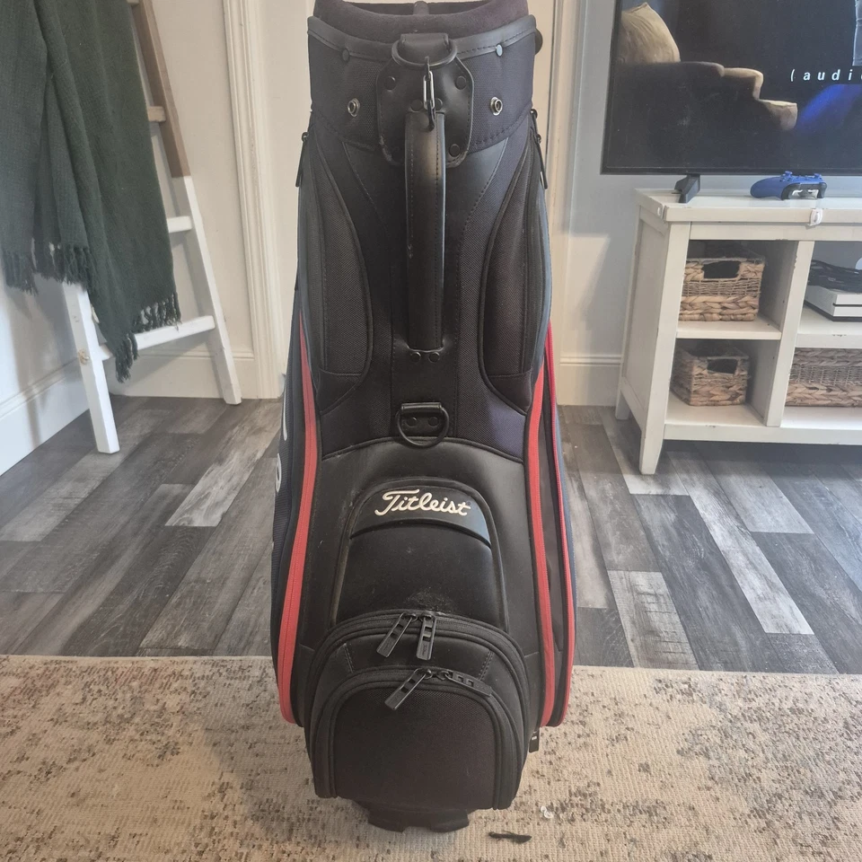 Titleist Tour Limited Edition Jet Black Premium Stadry Waterproof Golf Cart Bag - Image 3 of 4