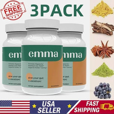 3 PACK Emma Relief Supplement KONSCIENS KETO for Gut Bloating -60 Capsules USA