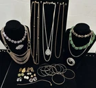 27 Piece Vintage Estate Costume Jewelry Lot All Signed MONET And TRIFARI