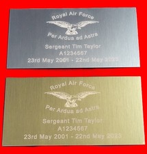 Medal case plaque RAF. Per Ardua ad Astra Trophy plaque