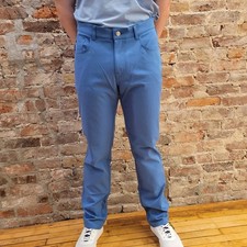 NWT Men Peter Millar EB66 Performance 5-Pkt 32" Ins Pant Sailor Blue MS25EB66FB