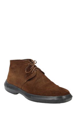 Tods Mens Suede Textured Lined Lace Up Booties Brown Size EUR 38.5