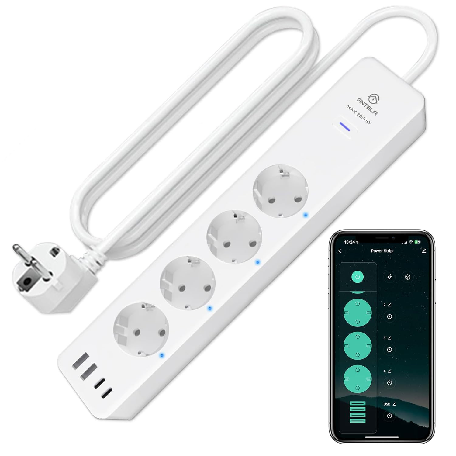 Multiprise intelligente Wifi Mesu pour automatiser votre bureau et salon
