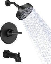 Delta 14 Series Matte Black Shower Trim Kit Faucet Set