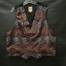 Vintage Wah Marker Frontier Gambler Saloon Cowboy Western Men's Vest XL