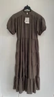 John Lewis And/Or Maxi Dress Shirt Button Front Tiered Khaki Green 18 - BNWT £95