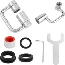 U Shaped Faucet Extender, Zinc Alloy 1080 Rotatable Faucet Aerator Extension Sw