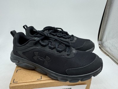 Under Armour Charged Assert 9 Running Sneakers Women's Triple Black Low Top - 10