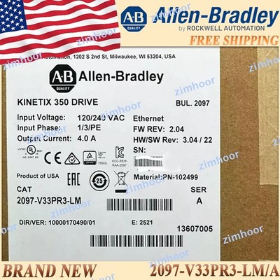 New AB 2097-V33PR3-LM/A Kinetix 350 1.0kW Servo Drive 2097-V33PR3-LM serA 1PC US