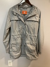 Merrell Women's Select Dry Full Zip Hood Weather Protection Jacket Light Gray M