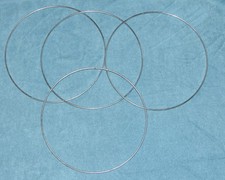 Metal rings 10 diameter 4 silver rings Craft supply Craft rings Macrame rings