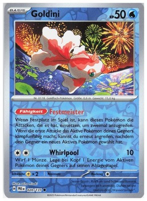 Goldeen 020/131 Common Prismatic Evolutions Pokemon Reverse Holo Near Mint