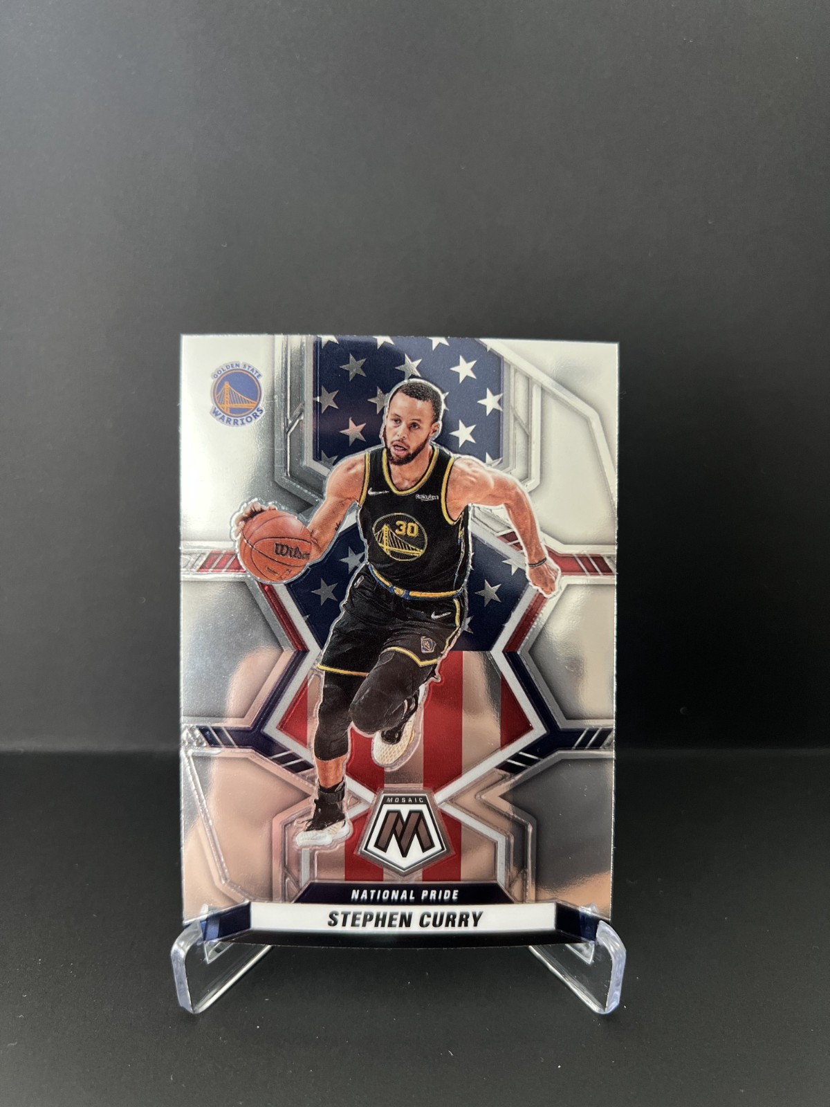 2021-22 Panini Mosaic - National Pride Stephen Curry #247