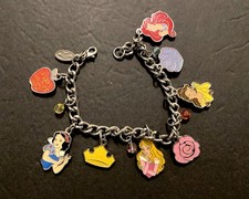 VTG Disney Princess Charm Bracelet Ariel Sleeping Beauty Belle