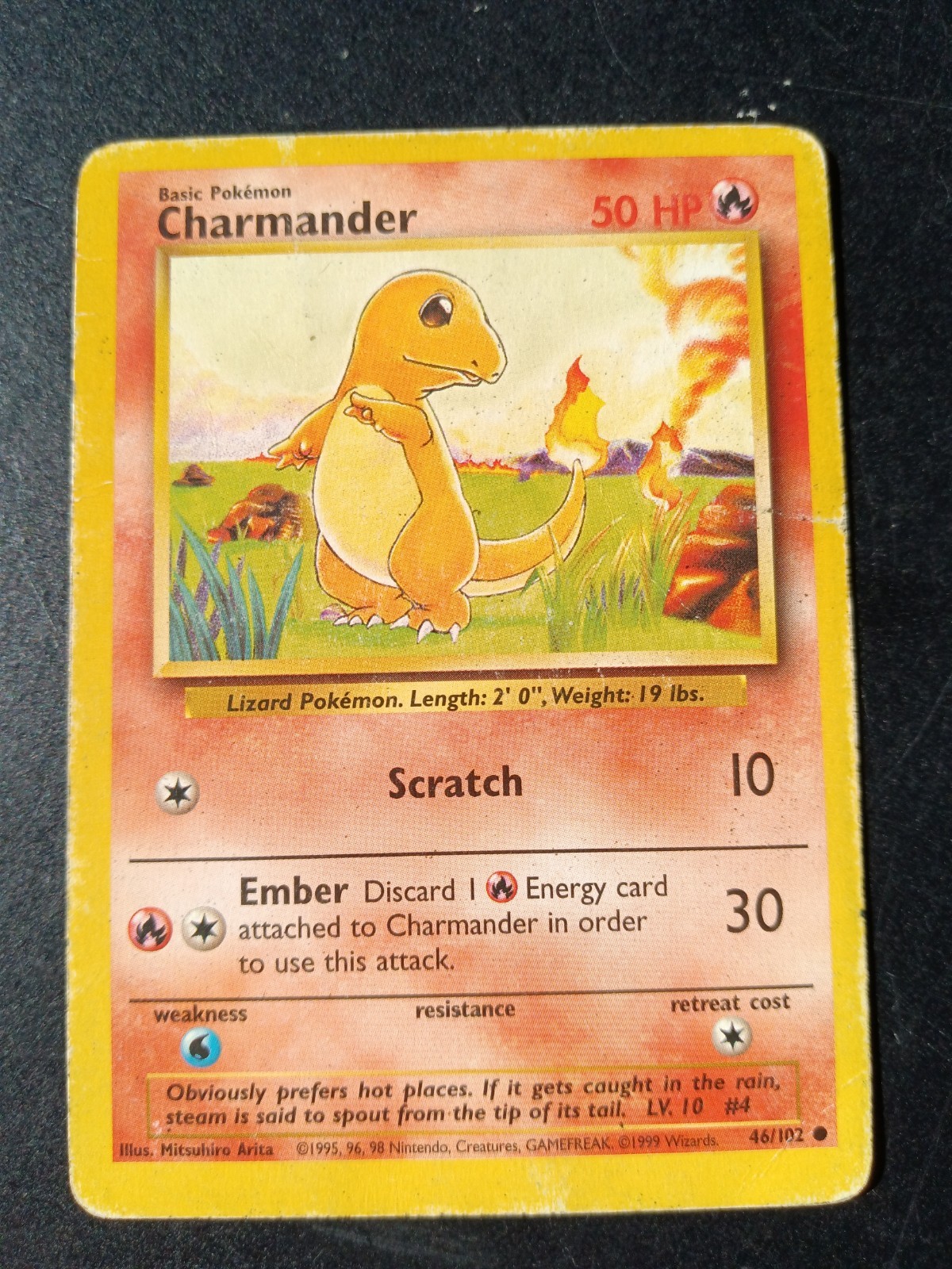 Charmander 50hp Pokemon 1995 Card