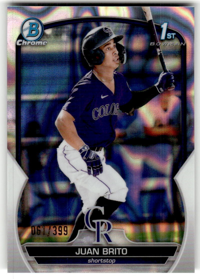 2023 Bowman Juan Brito Chrome Prospects Lava Refractors #/399 #BCP-77