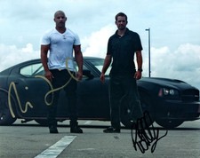 Paul Walker Vin Diesel  Signed 8x10 Photo Autographed with COA