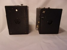 2 Vintage Kodak Box Cameras, Premo Jr 1 and Brownie 2 Model D SD3 