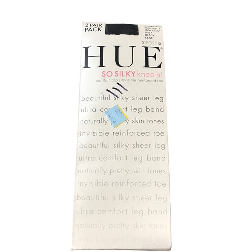 Hue 2 pack Black Knee Highs Size 1 Style 1222 - Picture 2 of 5