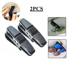 2PCS Universal Sunglasses Holders for Car Sun Visor Card Storage Holder