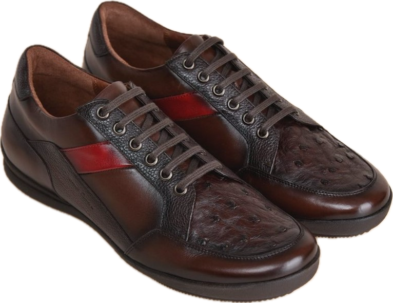 Ostrich Leather Sneakers – Handmade by Cuadra Boots (L27AVTS)