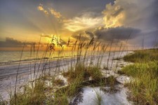 Ceramic Backsplash Tile Mural Real Life Kitchen/Bathroom - Barefoot Sunset