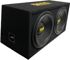 BR BB12D 2400W Max 12" Subwoofer Loaded Enclosure Box 1 Ohm Single Voice Coil