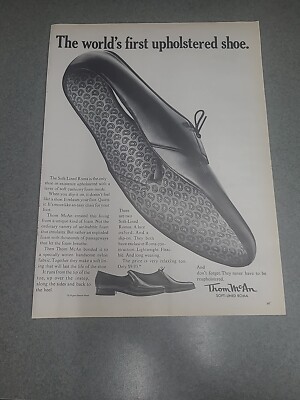 Thom McAn Soft Lined Roma Shoe Print Ad 1963 10x13
