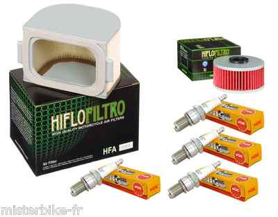 Kit D'entretien Révision Pour Honda CX500 / C / E (1977-1986) - Filtre à Huile, Filtre à Air, Bougies - Neuf - Marque Mister Parts