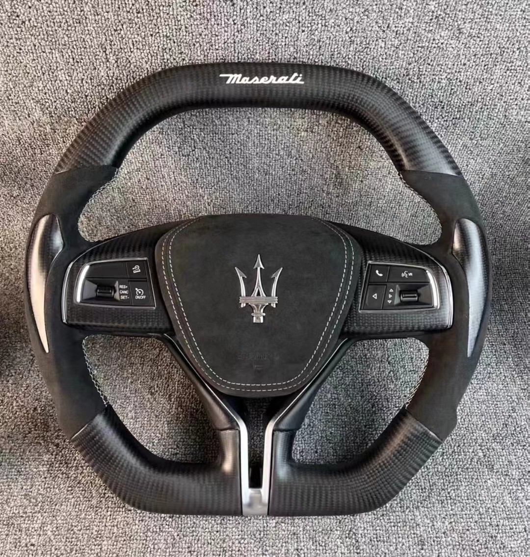 Maserati Ghibli Customized Steering Wheel - Carbon Fiber - Leather