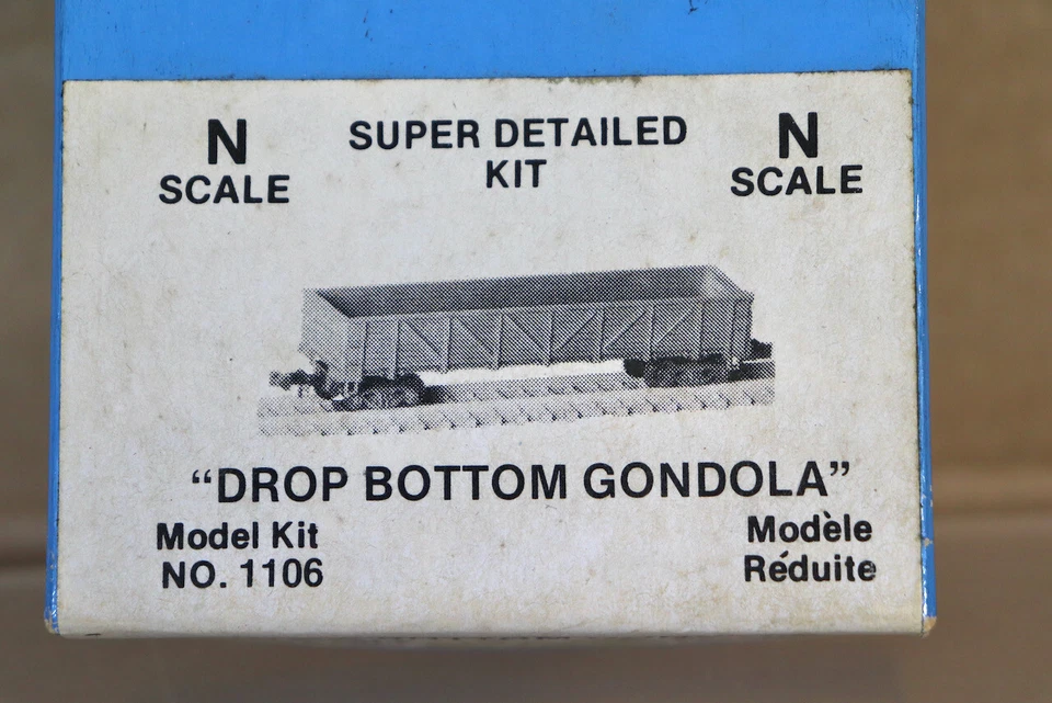 DIMI TRAINS 1106 N GAUGE DROP BOTTOM GONDOLA CAR WAGON SUPER DETAILED KIT nz - Image 2 of 4