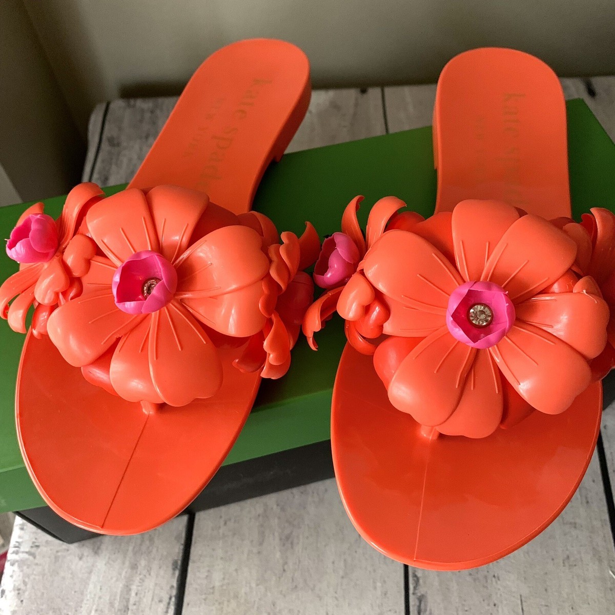 Kate Spade New York Jaylee Jelly Flat Thong Slide Sandals Size US