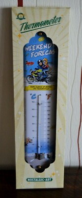 Nostalgic Art Thermometer MOTOmania WEEKEND FORECAST, Neu  