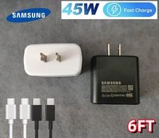 45W Super Fast Charger Cable And Plug USB-C For Samsung S20 S21 S22 S23 Ultra 5G