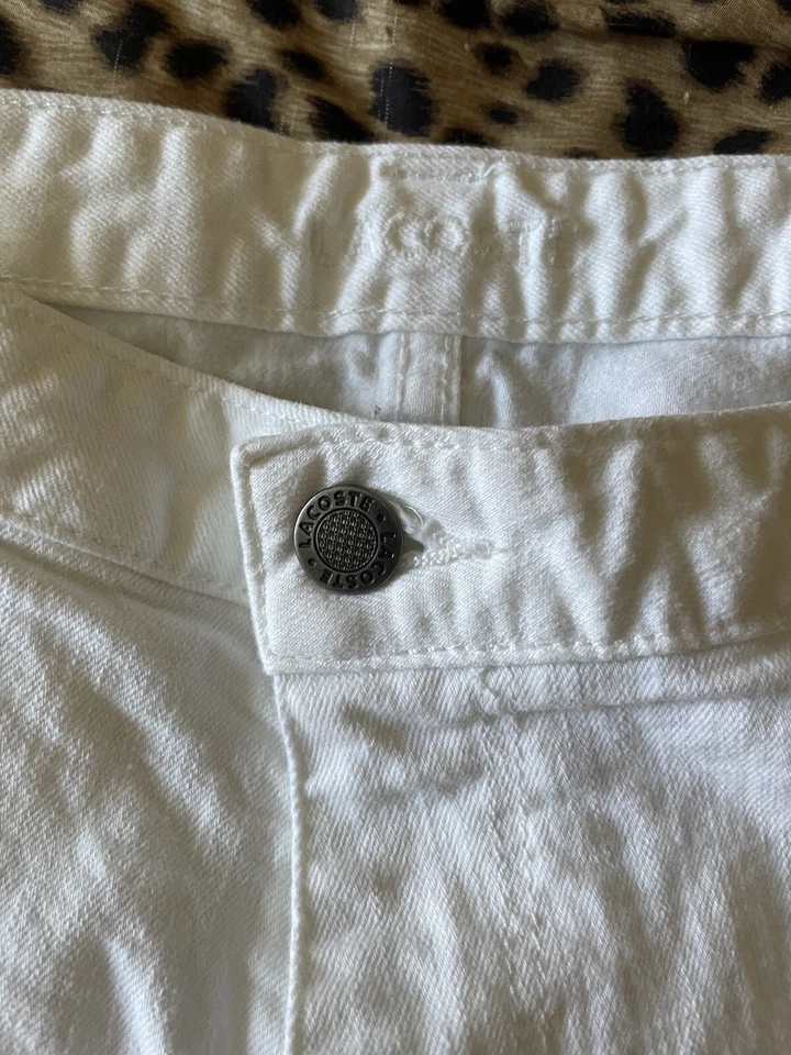 Women  Lacoste Cotton Short Olive Green Size EUR 44 - Image 3 of 4