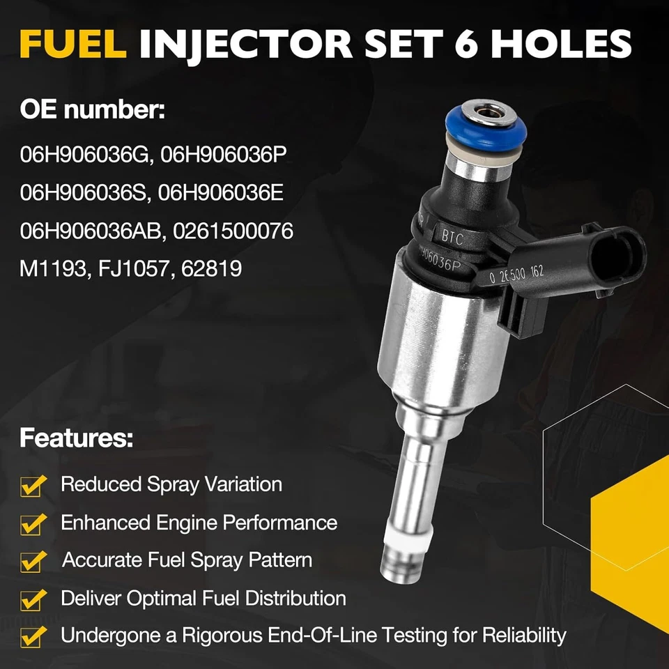 4x 06H906036G Fuel Injectors Bosch For VW GTI Tiguan AUDI A3 A4 A5 Q5 TT 2.0TSI Foto 4 de 4