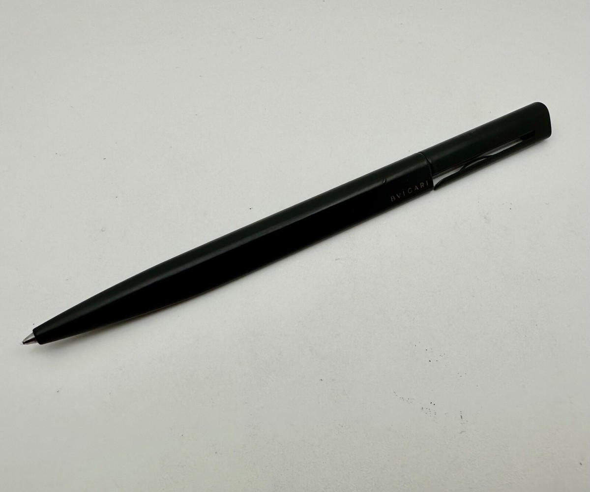 Vintage BVLGARI Eccentric Black Metal Ballpoint Pen | eBay