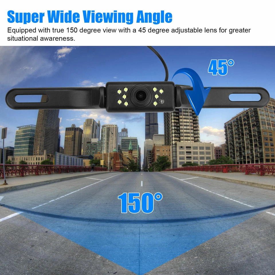 Wireless 4.3" Car Rear View Monitor No1 Mount Backup Reversing Camera For Toyota - Image 4 of 4