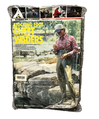 American Camper Waterproof Stocking Foot Chest Wader XL heavy NEW