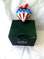Waterford Holiday Heirlooms Stars  Stripes Heart Christmas Ornament  2003 IOB